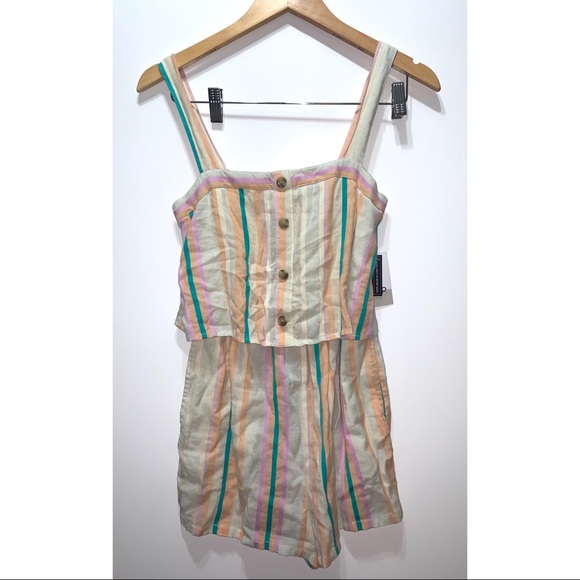 Bp. Stripe Popover Romper - Picture 4 of 7